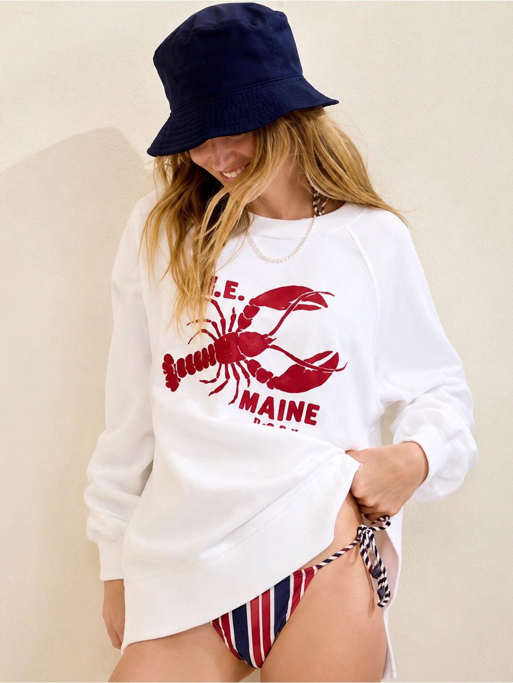 Aerie Lobster Maine Graphic Crewneck NEVER WORN
